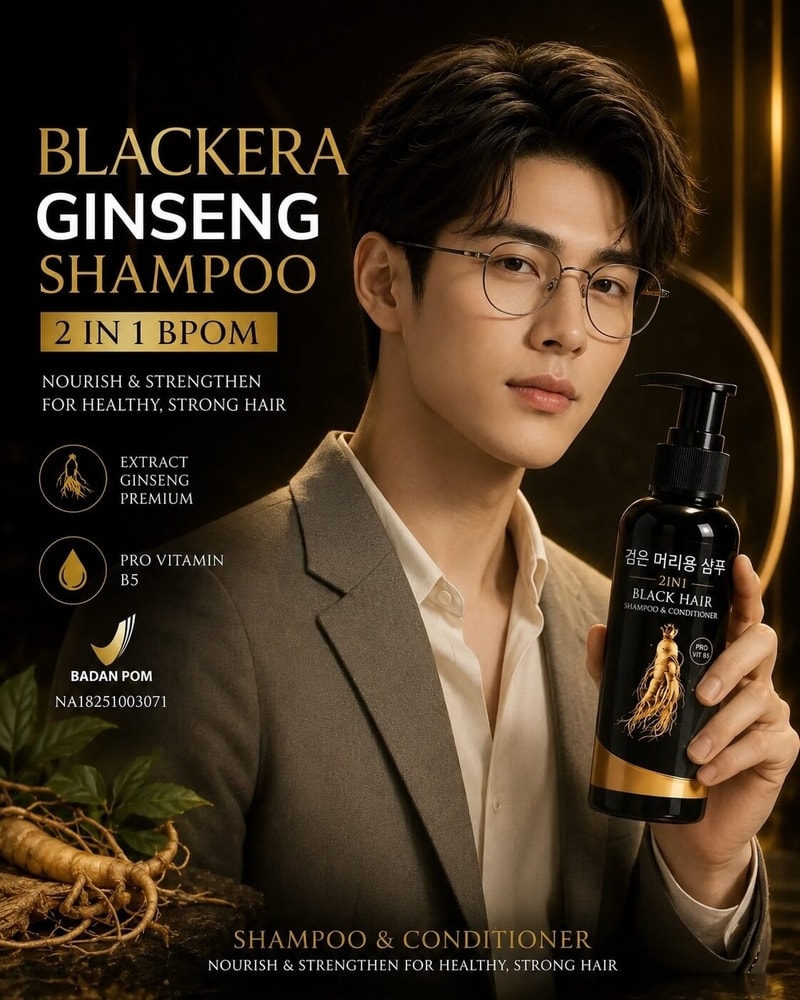 Blackcera Ginseng Shampoo 2 In 1 shampoo & conditioner